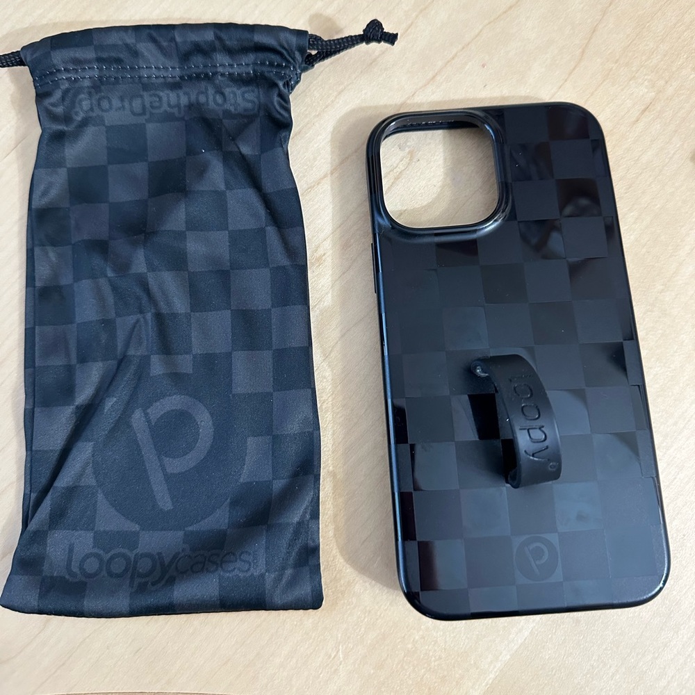 Loopy case- Midnight checkered iPhone 13 Pro Max